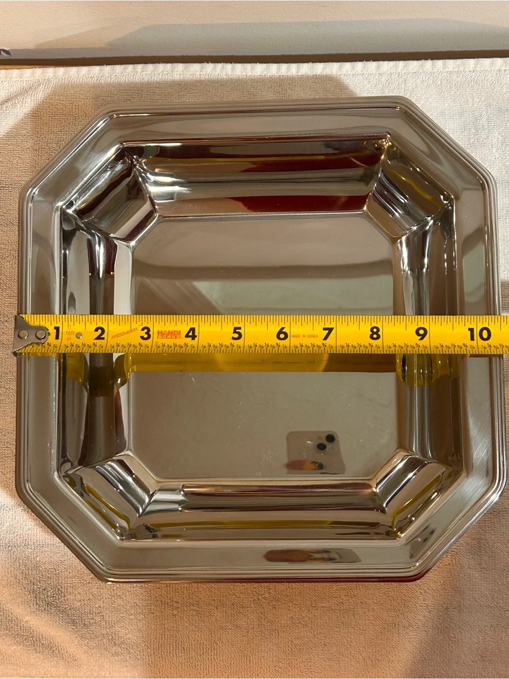 Vtg Sheffield Italy” 18/10 Stainless Steel Octagonal Serving Bowl Dish 10.5